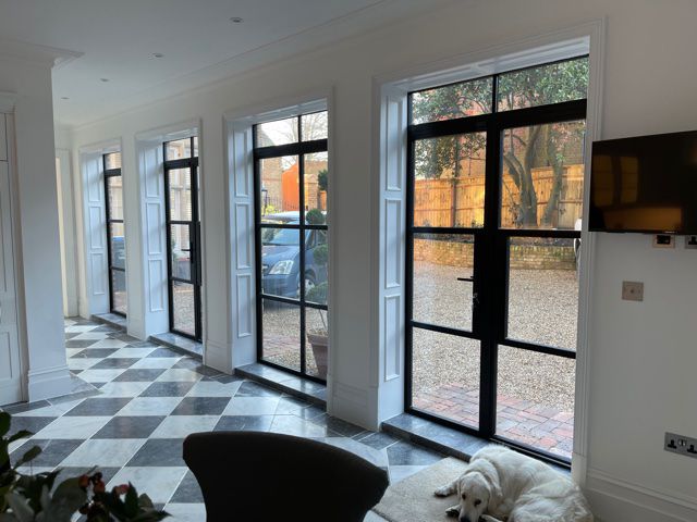 Interior shot of Heritage 47 profile - a slimline aluminium frame window system